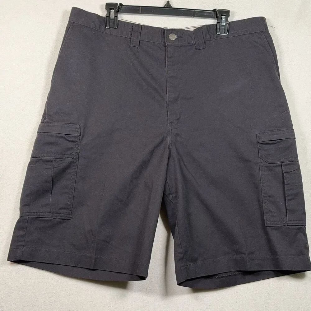 Dickies Cargo Shorts Mens 38 Black Work Utility Zipper Pocket Durable Casual